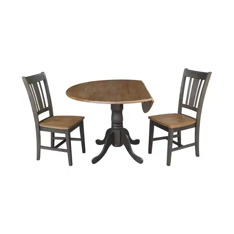 Table à deux abattants Mase de 42 po avec 2 chaises latérales San Remo - International Concepts
