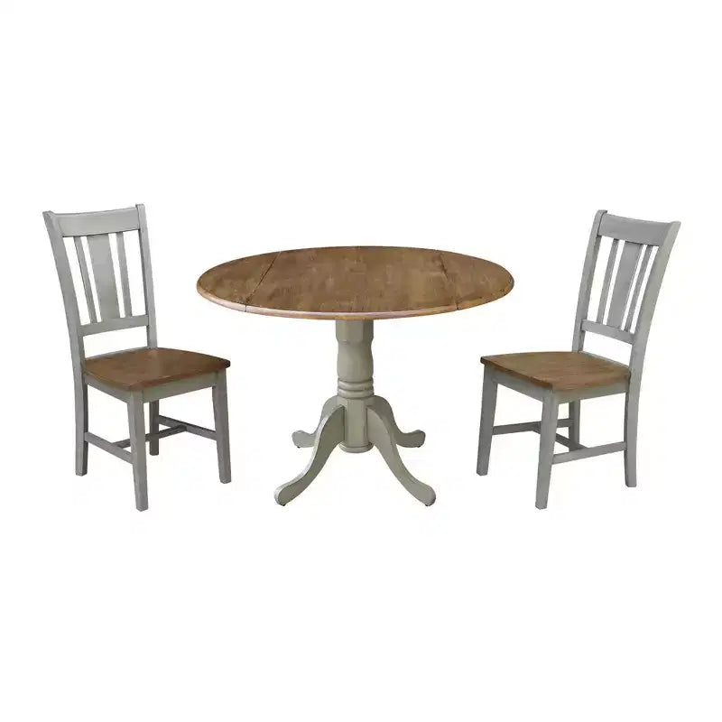 Table à deux abattants Mase de 42 po avec 2 chaises latérales San Remo - International Concepts
