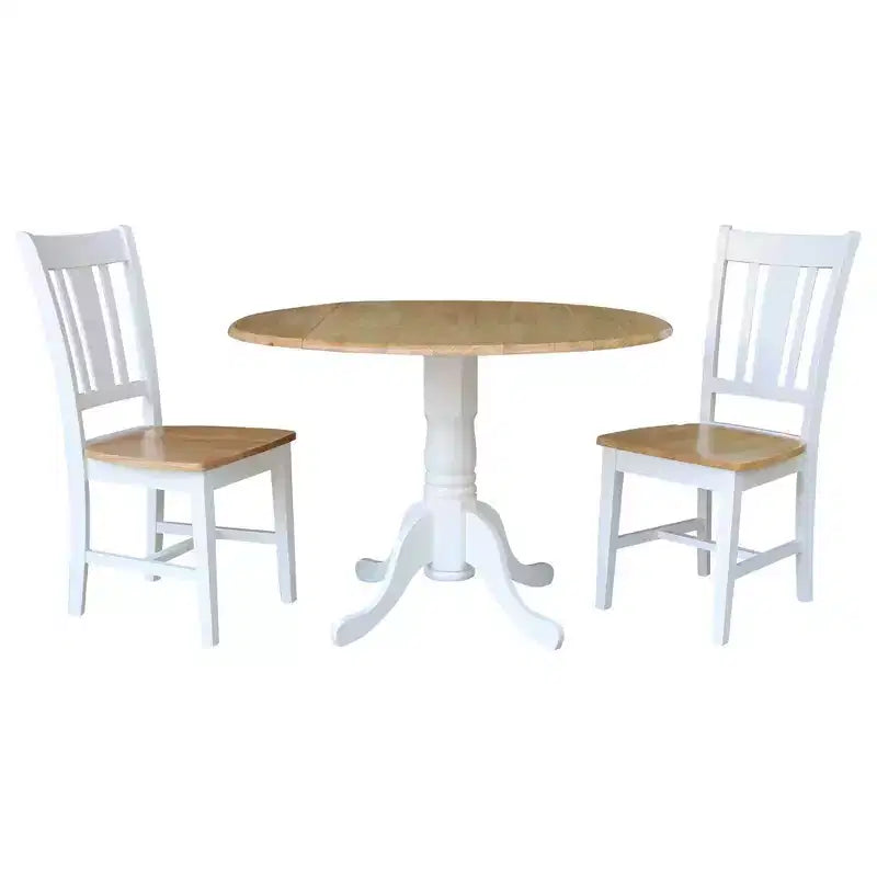 Table à deux abattants Mase de 42 po avec 2 chaises latérales San Remo - International Concepts