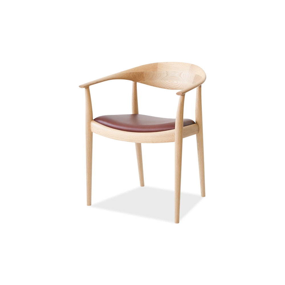 Chaise de salle à manger en chêne massif et noyer massif