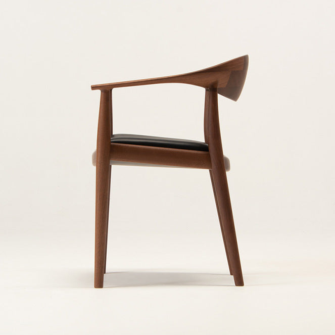 Chaise de salle à manger en chêne massif et noyer massif