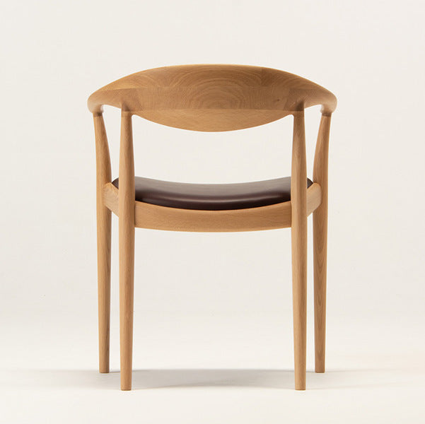 Chaise de salle à manger en chêne massif et noyer massif