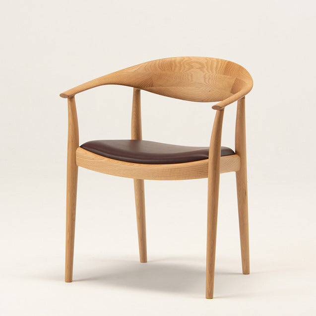 Chaise de salle à manger en chêne massif et noyer massif