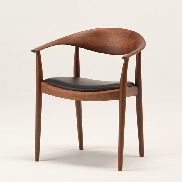 Chaise de salle à manger en chêne massif et noyer massif
