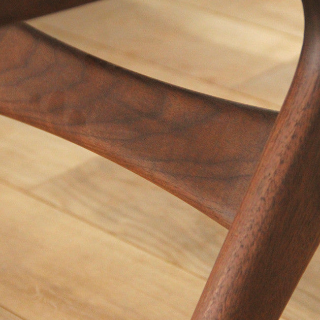 Table Basse Slim en Métal et Placage Bois