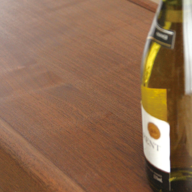 Table Basse Slim en Métal et Placage Bois