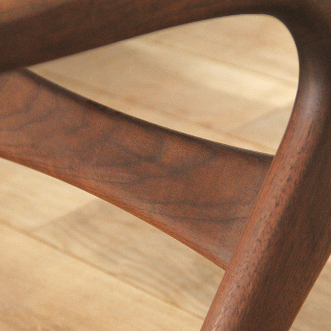 Table Basse Slim en Métal et Placage Bois