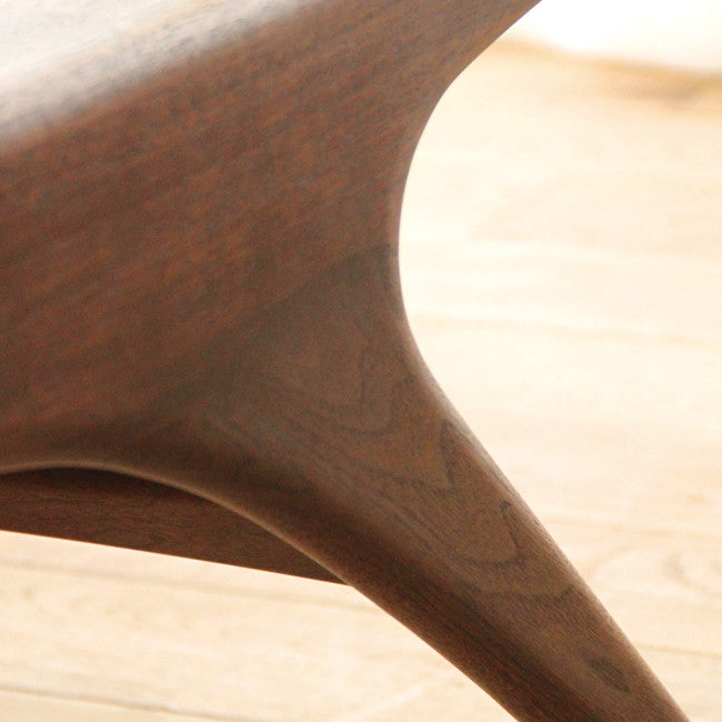 Table Basse Slim en Métal et Placage Bois