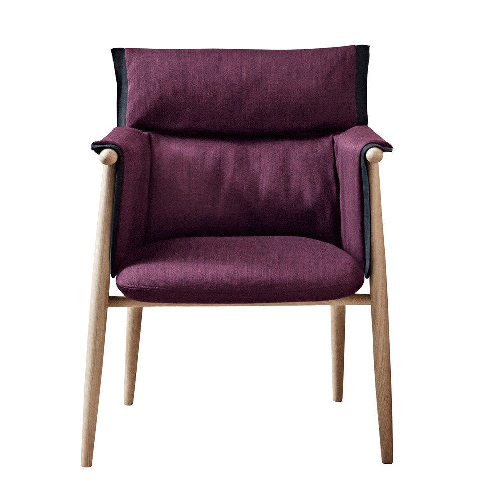 Chaise de salle à manger en cuir chêne massif noyer massif