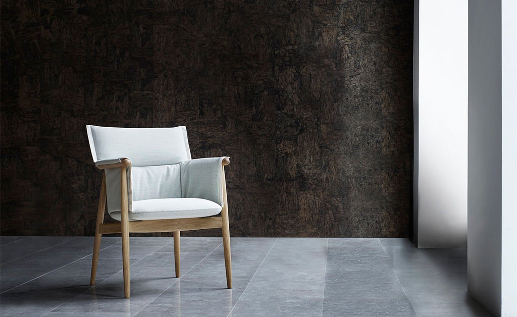 Chaise de salle à manger en cuir chêne massif noyer massif