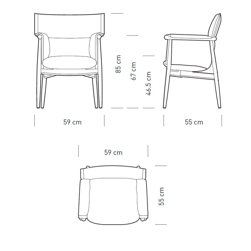 Chaise de salle à manger en cuir chêne massif noyer massif
