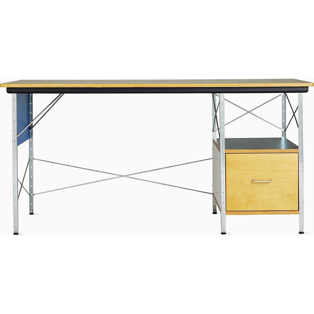 Bureau en verre et acier