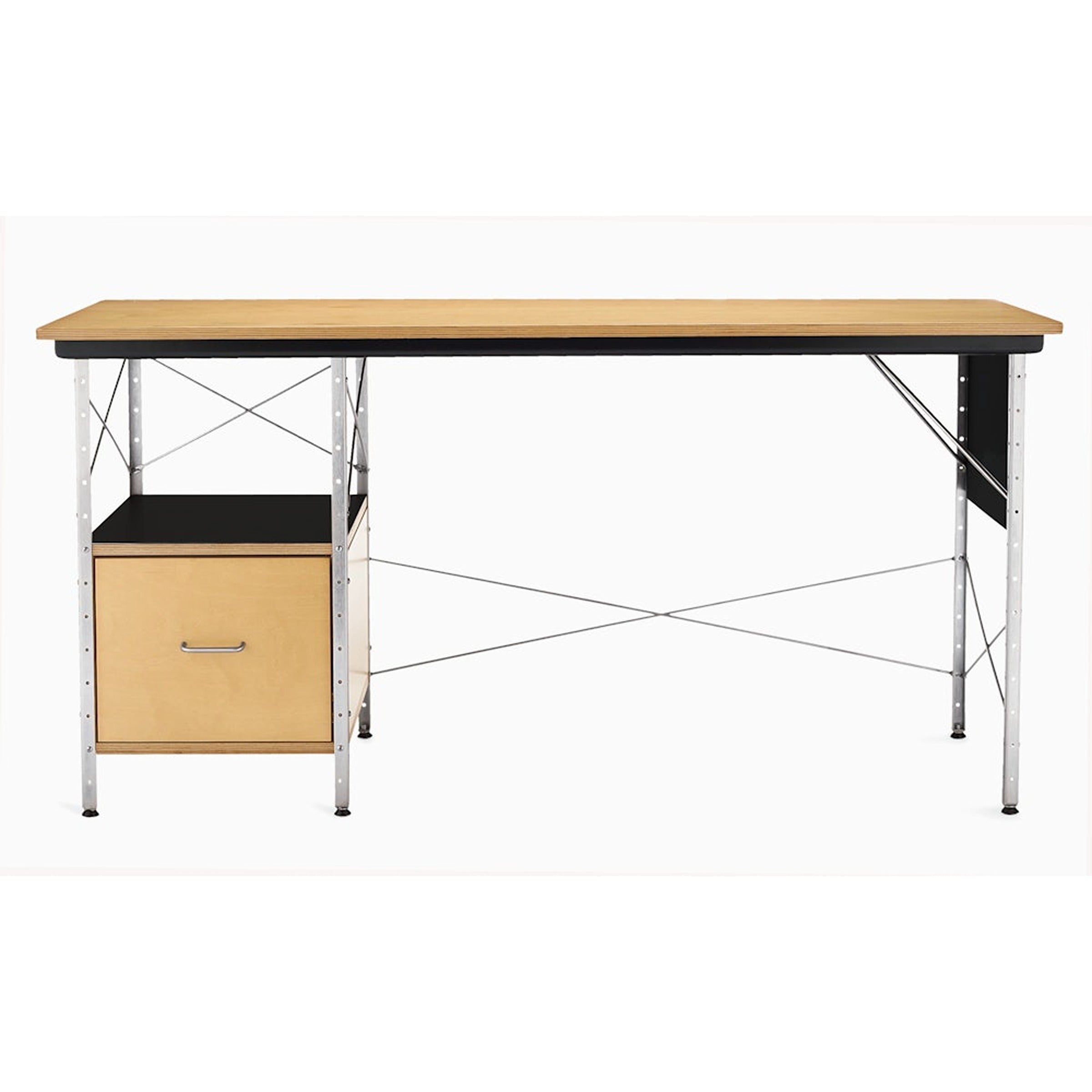 Bureau en verre et acier