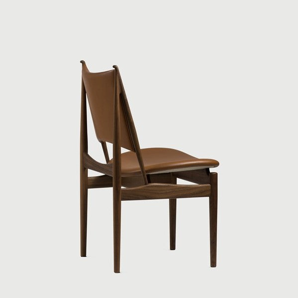 Chaise de salle à manger en bois massif rembourrée