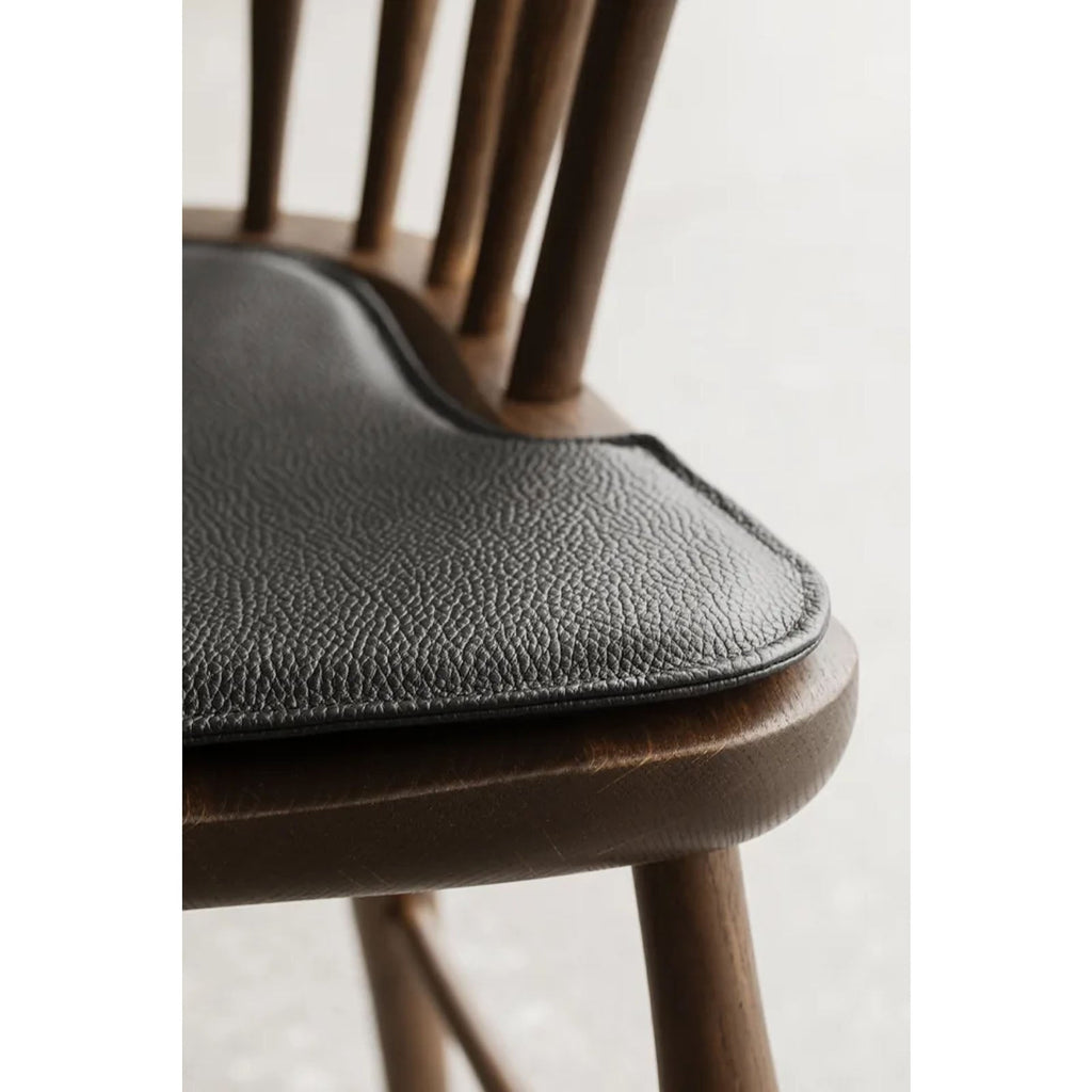 Chaise de salle à manger classique tout en bois, dossier rond