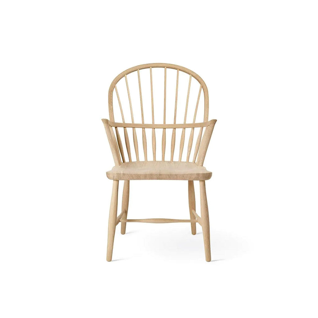 Chaise de salle à manger classique tout en bois, dossier rond