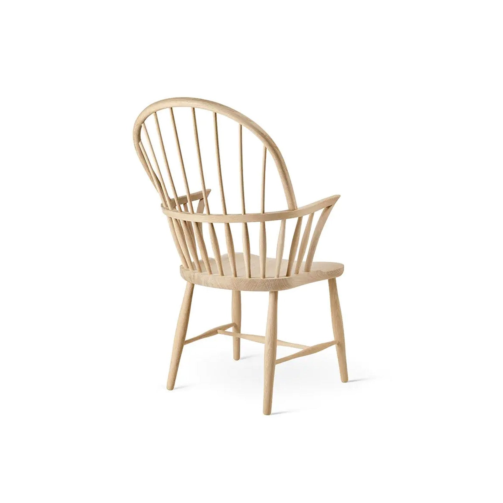 Chaise de salle à manger classique tout en bois, dossier rond