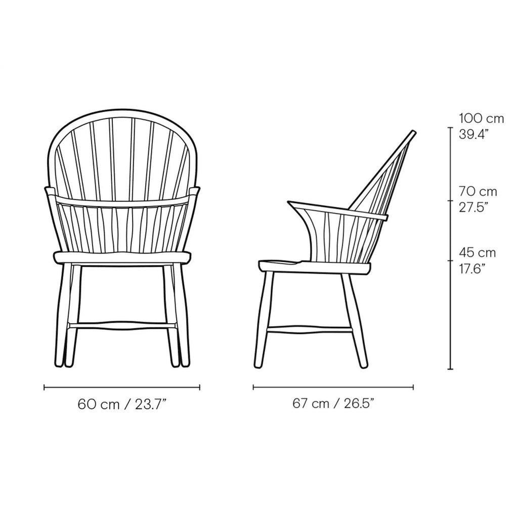 Chaise de salle à manger classique tout en bois, dossier rond