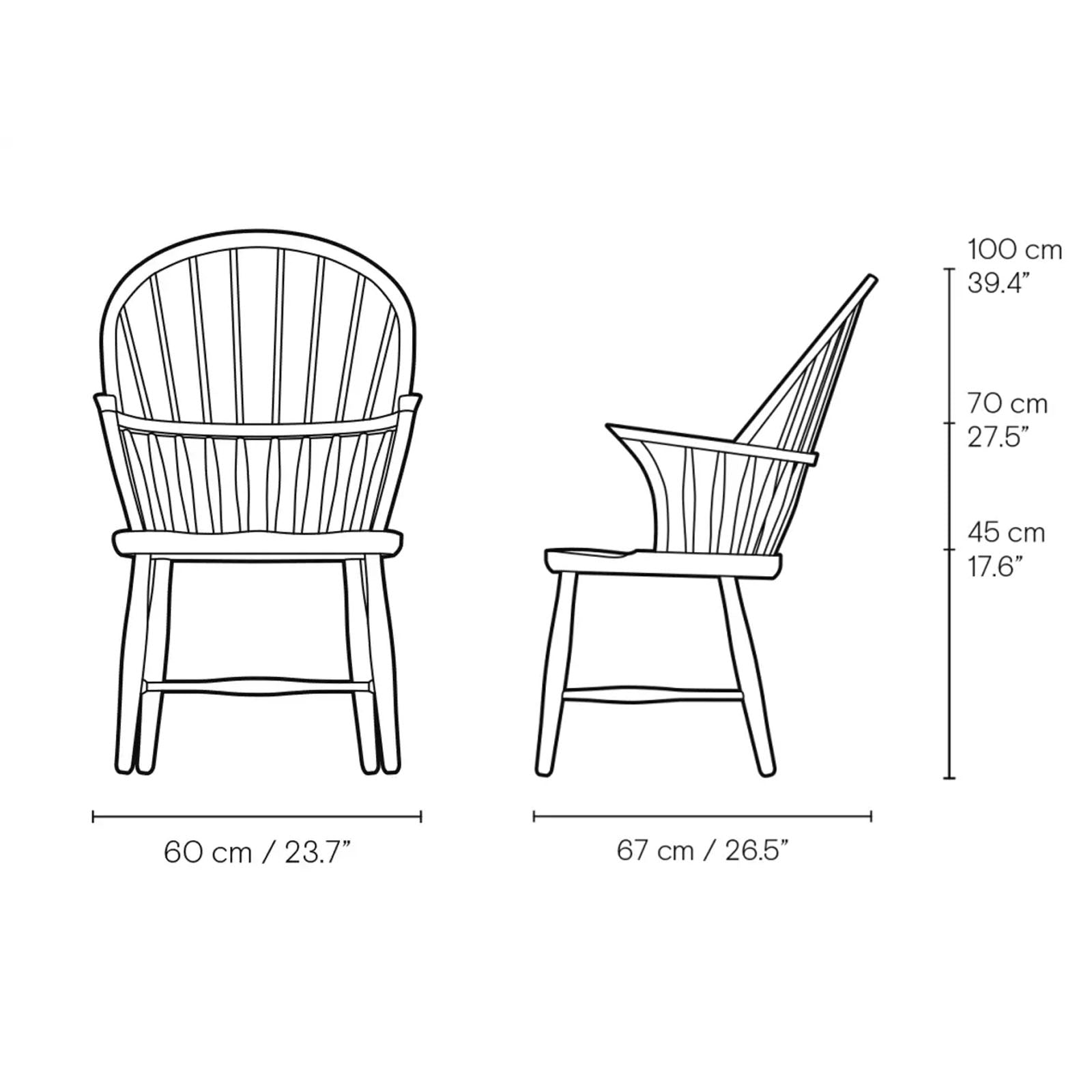Chaise de salle à manger classique tout en bois, dossier rond