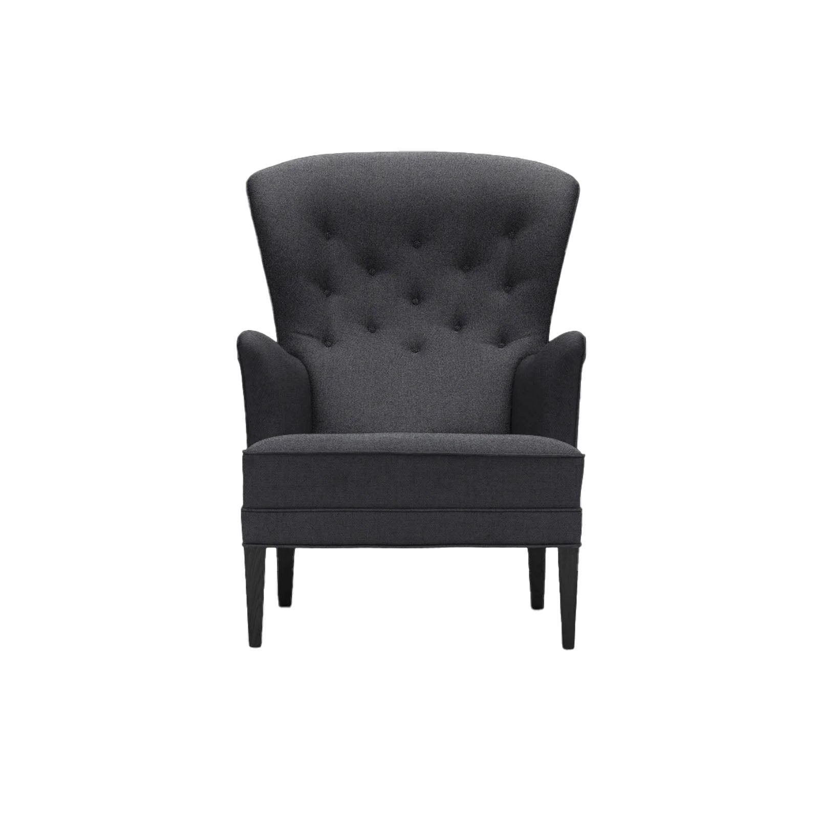 Fauteuil en chêne massif capitonné
