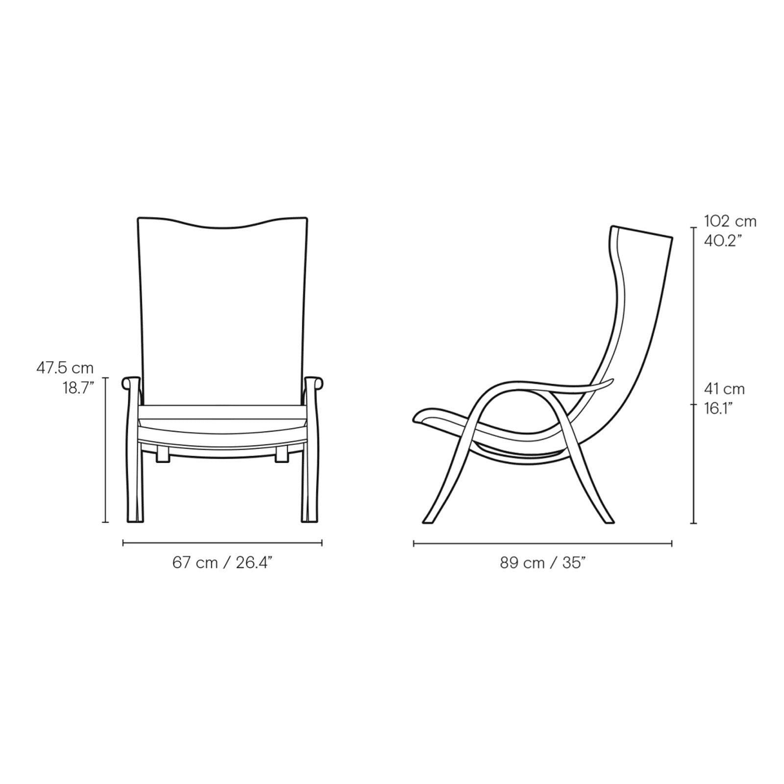 Fauteuil en chêne massif