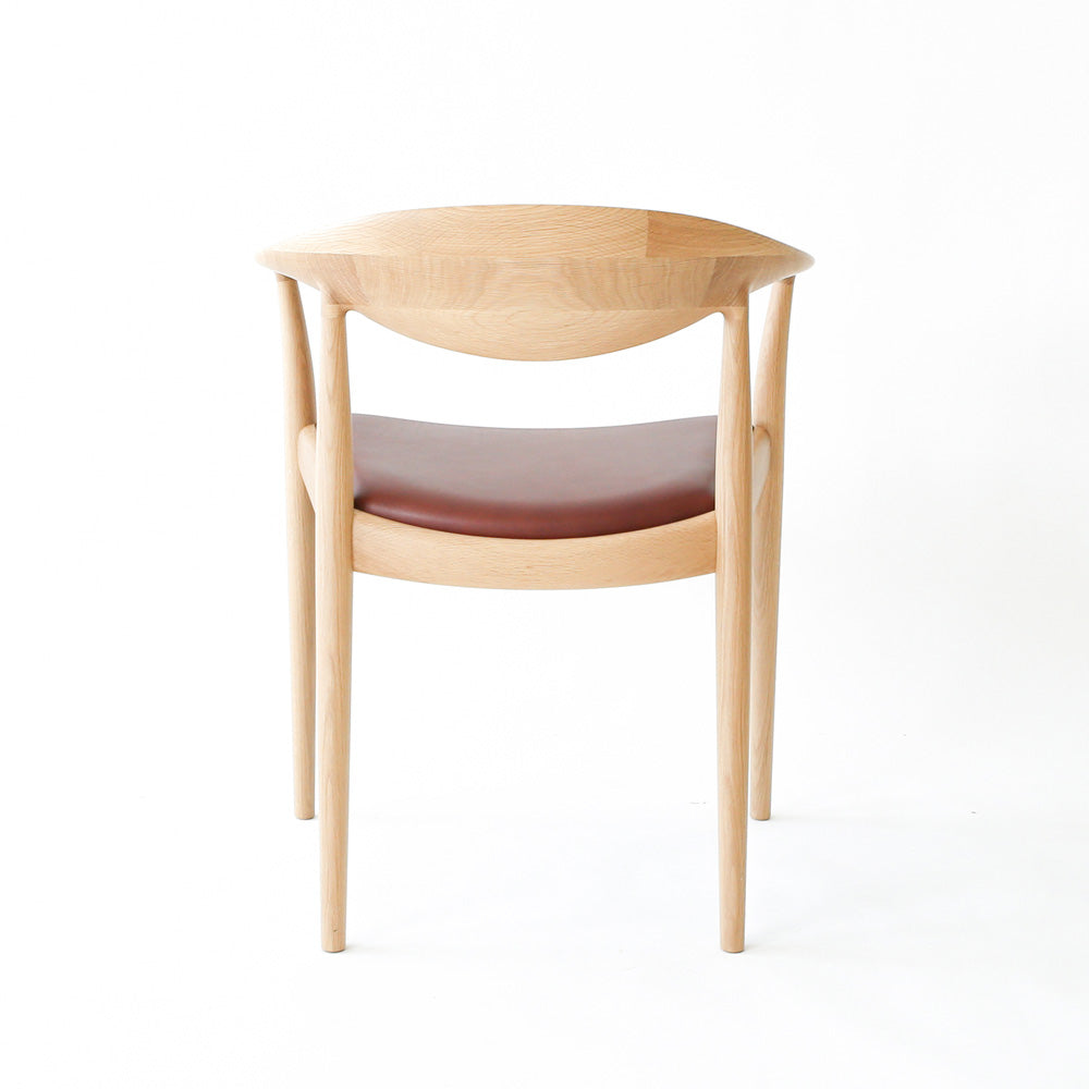 Chaise de salle à manger en chêne massif et noyer massif
